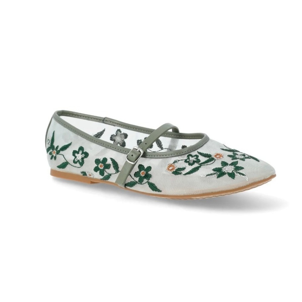 Floral Mesh Mary Jane's